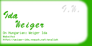 ida weiger business card